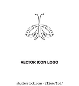 logo abstracto de la mariposa. icono de mariposa