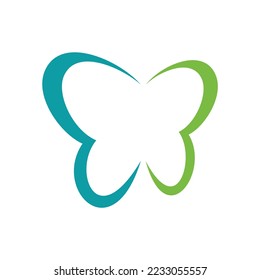 abstract butterfly logo icon template