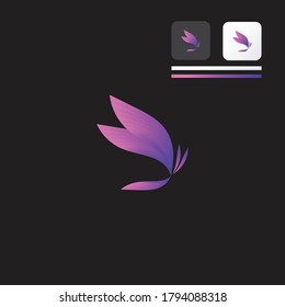 abstract butterfly logo - abstract shape