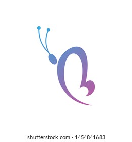 abstract with butterfly logo template