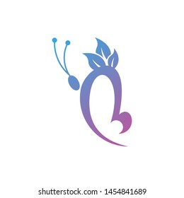 abstract with butterfly logo template