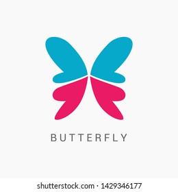 Abstract Butterfly logo template. Awesome logo for beauty, fashion, women