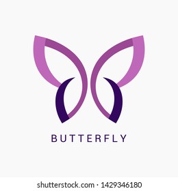 Abstract Butterfly logo template. Awesome logo for beauty, fashion, women