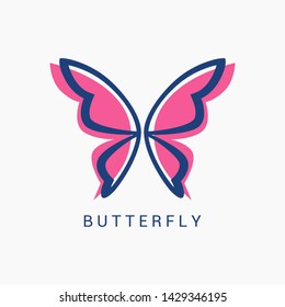 Abstract Butterfly logo template. Awesome logo for beauty, fashion, women