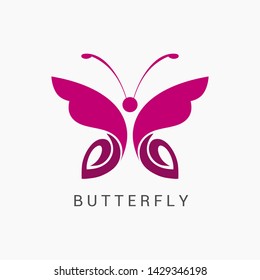 Abstract Butterfly logo template. Awesome logo for beauty, fashion, women