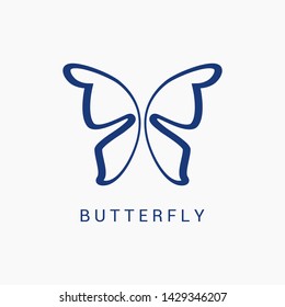 Abstract Butterfly logo template. Awesome logo for beauty, fashion, women
