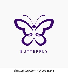 Abstract Butterfly logo template. Awesome logo for beauty, fashion, women