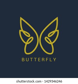 Abstract Butterfly logo template. Awesome logo for beauty, fashion, women