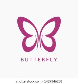 Abstract Butterfly logo template. Awesome logo for beauty, fashion, women