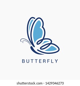 Abstract Butterfly logo template. Awesome logo for beauty, fashion, women