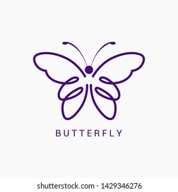 Abstract Butterfly logo template. Awesome logo for beauty, fashion, women