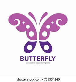 
Abstract Butterfly logo template. Awesome logo for beauty, fashion, women. 
