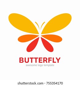 
Abstract Butterfly logo template. Awesome logo for beauty, fashion, women. 
