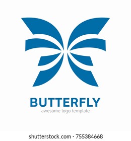 
Abstract Butterfly logo template. Awesome logo for beauty, fashion, women. 