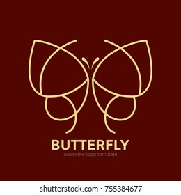 
Abstract Butterfly logo template. Awesome logo for beauty, fashion, women. 