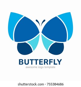 
Abstract Butterfly logo template. Awesome logo for beauty, fashion, women. 