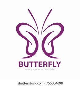 
Abstract Butterfly logo template. Awesome logo for beauty, fashion, women. 
