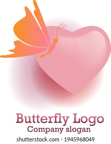 Abstract Butterfly logo template for beauty salon, Spa salon, etc.