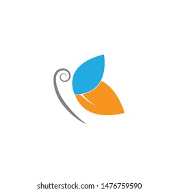 Abstract Butterfly logo template. Simple Vector logo illustration