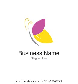 Abstract Butterfly logo template. Simple Vector logo illustration