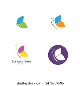Abstract Butterfly logo template. Simple Vector logo illustration