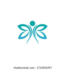 Abstract Butterfly logo template. simple Vector logo illustration