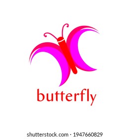 Abstract Butterfly logo template. simple Vector logo illustration.