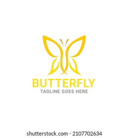 Abstract Butterfly logo template. simple Vector logo illustration.