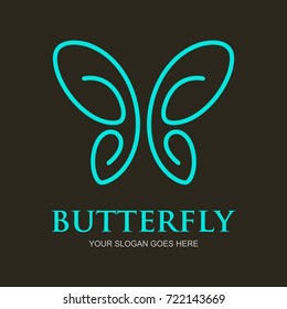 Abstract Butterfly logo template. simple Vector logo illustration.