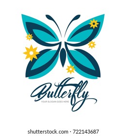 Abstract Butterfly logo template. simple Vector logo illustration.