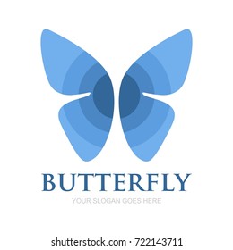 Abstract Butterfly logo template. simple Vector logo illustration.
