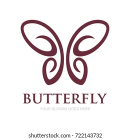 Abstract Butterfly logo template. simple Vector logo illustration.
