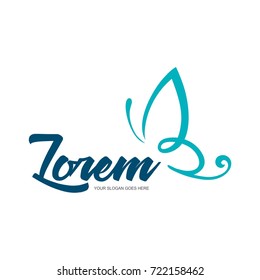Abstract Butterfly logo template. simple Vector logo illustration.