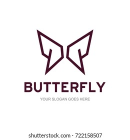 Abstract Butterfly logo template. simple Vector logo illustration.
