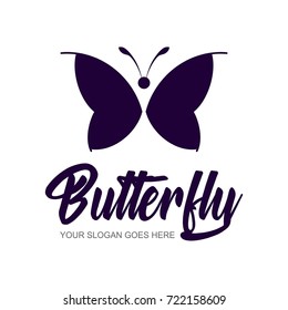 Abstract Butterfly logo template. simple Vector logo illustration.