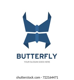 Abstract Butterfly logo template. simple Vector logo illustration.