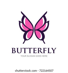 Abstract Butterfly logo template. simple Vector logo illustration.