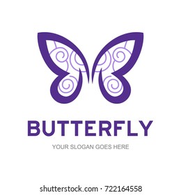 Abstract Butterfly logo template. simple Vector logo illustration.