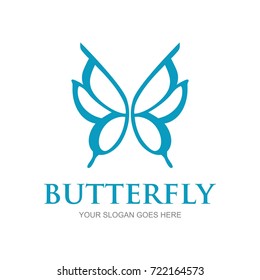 Abstract Butterfly logo template. simple Vector logo illustration.