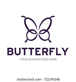 Abstract Butterfly logo template. simple Vector logo illustration.