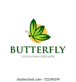 Abstract Butterfly logo template. simple Vector logo illustration.