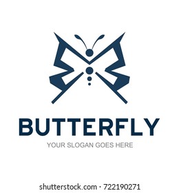 Abstract Butterfly logo template. simple Vector logo illustration.
