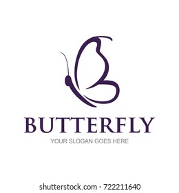 Abstract Butterfly logo template. simple Vector logo illustration.