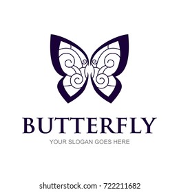 Abstract Butterfly logo template. simple Vector logo illustration.