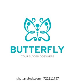 Abstract Butterfly logo template. simple Vector logo illustration.