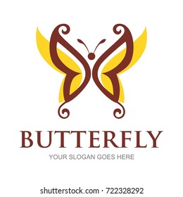 Abstract Butterfly logo template. simple Vector logo illustration.