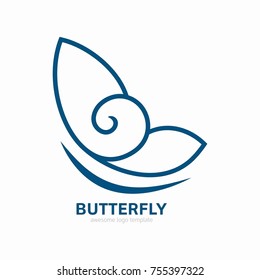 Abstract Butterfly logo template. simple Vector logo illustration.

