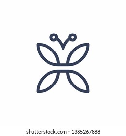 abstract butterfly logo template vector