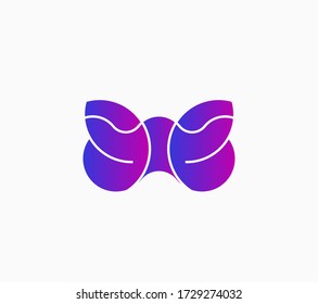 Abstract Butterfly Logo Template Vector design. Suitable use as label, emblem, logo, banner, logotype, icon, web, sign, symbol.
