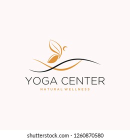 Abstract Butterfly logo template.Logo template for beauty salon, Spa salon, yoga , wellness etc.